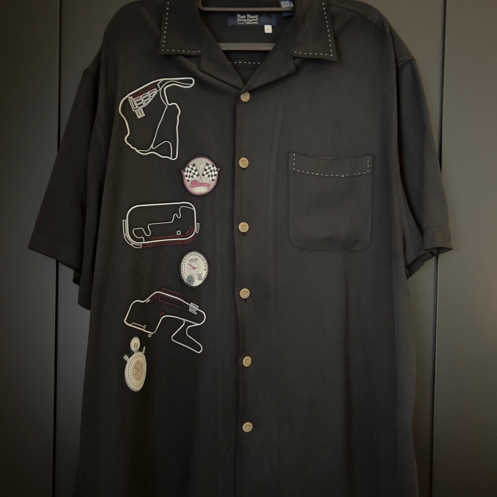 Vintage Grand Prix Limited Edition #224 Nat Nast Button Down. Black. Great cond.